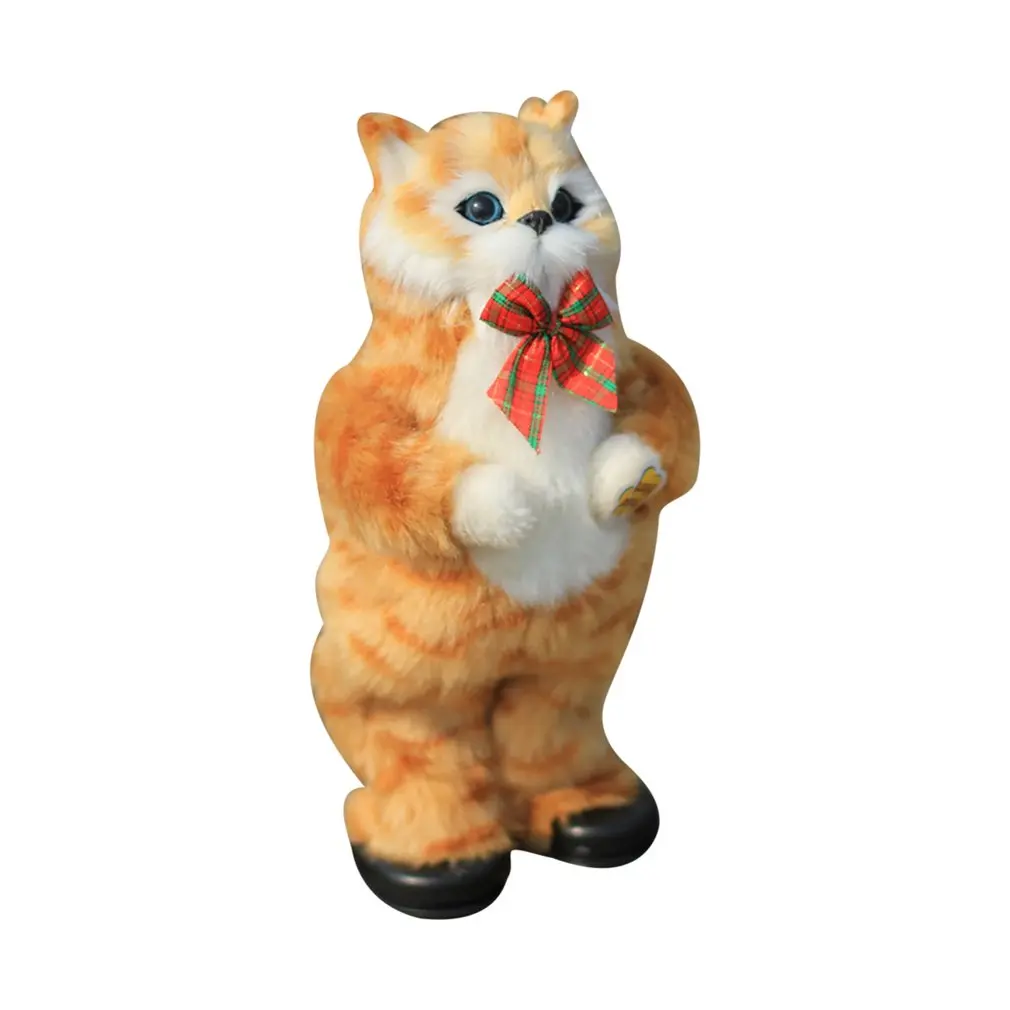 Милый игрушечный Кот, Электрический желтый кот, поющий и танцующий Кот, кукла, подарок для детей, интерактивные игрушки, подарок на день рождения - Цвет: Цвет: желтый