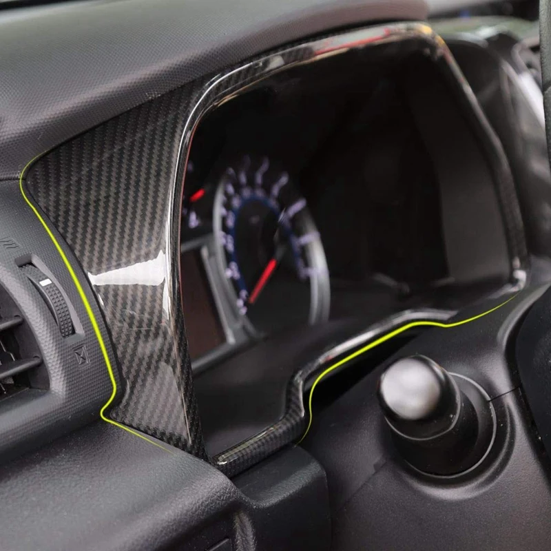 Приборной панели автомобиля накладка рамки для Toyota 4runner внедорожник 2010-, углеродного волокна зерна