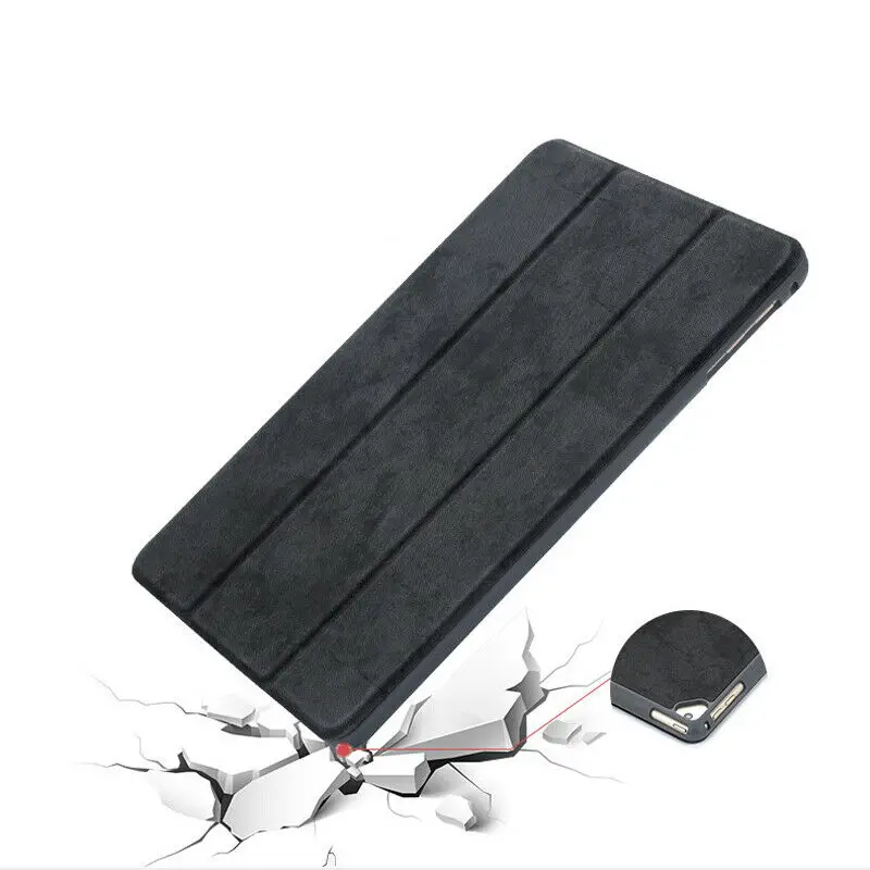 For iPad 10.2 7th Gen Case with Pencil Holder Shockproof PU Leather Flip Stand Smart Cover A2200 A2198 A2232