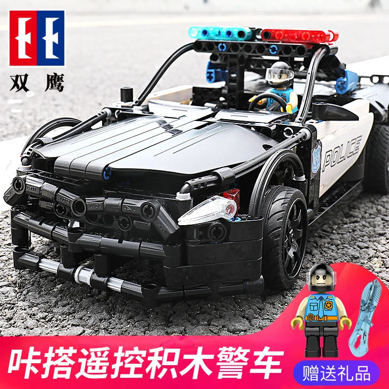

Doubl e double e 51006 Cracking Take Police Series Police Car Assembled DIY Assembly Educational Assembled Building Blocks Toy