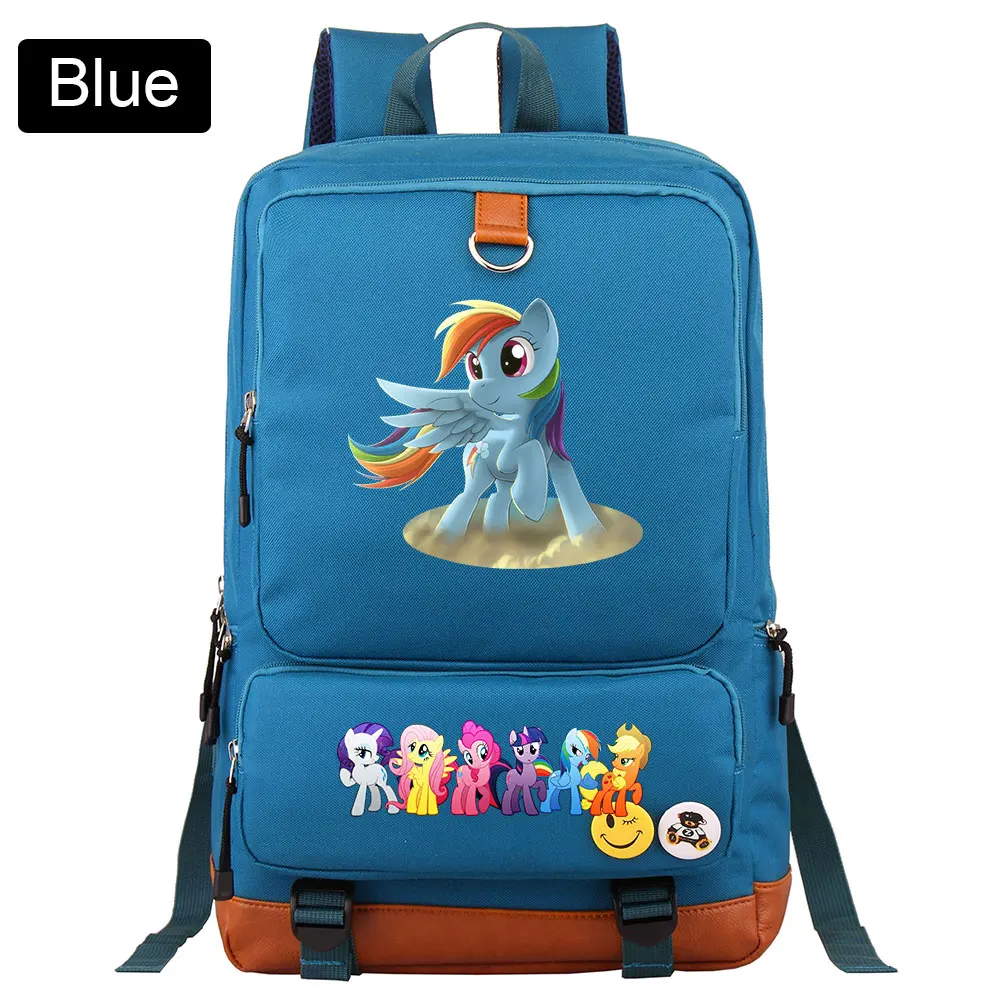 D17-13 Christmas Cutie My Little Pony Boy Girl Book School bag Women Bagpack Teenagers Schoolbags Men Student Patchwork Backpack - Цвет: D17-13