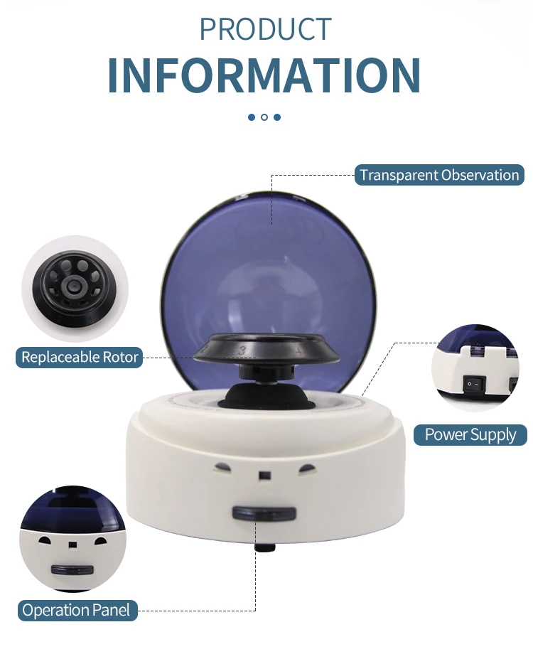 IKEME prp Mini Centrifuge Laboratory Centrifuges 5000rpm 7000rpm Dlab para 0,2 0,5 1,5 2ml tubo centr&iacute;fugo