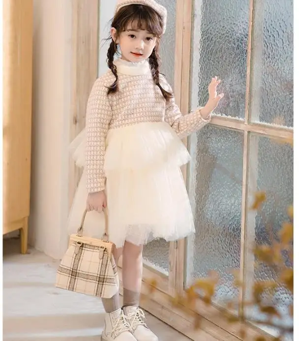 Новинка; Лидер продаж; зимнее платье принцессы для девочек; бархатное и плотное модное платье для девочек