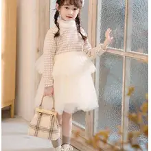 Новинка; Лидер продаж; зимнее платье принцессы для девочек; бархатное и плотное модное платье для девочек