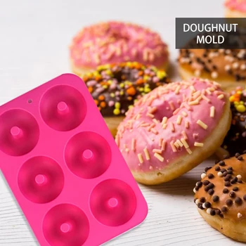 

3pcs/set 6-Grid Silicone Donut Maker Mold DIY Dessert Mould Cooking Baking Tools for Household Kitchen Cake Accessories