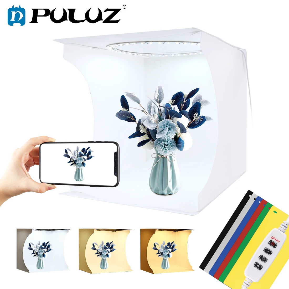 PULUZ 20/30 см лайтбокс Мини Складная для съемок в фотостудии фон фотосъемки