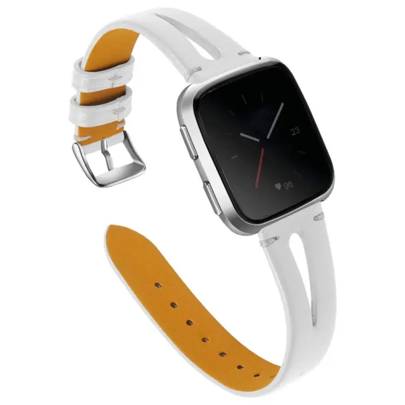 Браслет из натуральной кожи часы ремешок Замена для Fitbit Versa Lite Edition Smartwatch - Цвет: Color 10