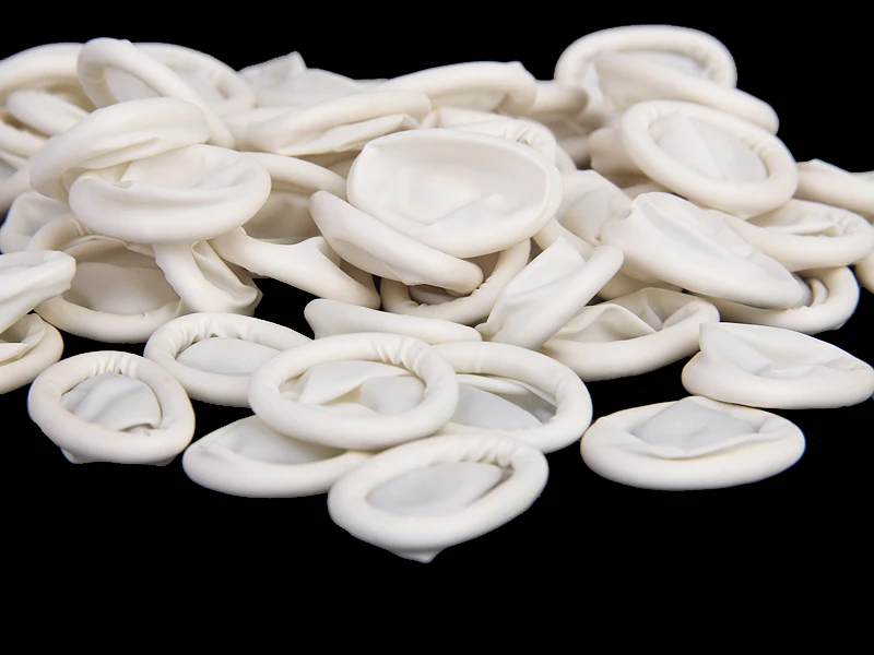 230pcs Disposable Power Free Latex Finger Cots Tips Glove Protector for Nail Art Medium Tattoo Supplies 