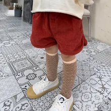 Весенне-осенние шорты для маленьких девочек; однотонные свободные универсальные шорты в Корейском стиле для девочек