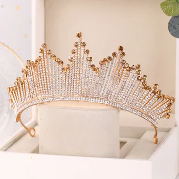 

Simple Shining Crystal Princess Diadem Tiaras and Crowns Headbands Hair Jewelry for Bride Noiva Wedding Party Headpieces