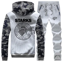 *#Best Price Wolf Print Winter Jacket+Pants 2 Piece Sets Men Fleece Mens Hoodies Sweatshirt Trousers Suit Fashion House Strarks Man Tracksuit *#Best Price Wolf Print Winter Jacket+Pants 2 Piece Sets Men Fleece Mens Hoodies Sweatshirt Trousers Suit Fashion House Strarks Man Tracksuit
