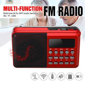 

Handheld Portable Radio Digital FM USB TF MP3 Player Radio Receiver DC 5V 0.5A Speaker USB Charging Cable