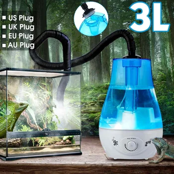 

New 3L Large Capacity Amphibians Reptile Humidifier Fogger Vaporizer Fog Maker 100-240V