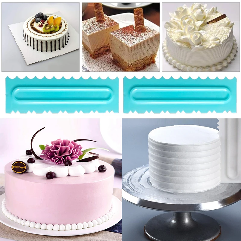 Инструменты для выпечки и кондитерских изделий, ГРЕБЕНКА для глазури, набор пластиковых шпатели для мастики, скребок для торта, украшение торта, кухонная утварь