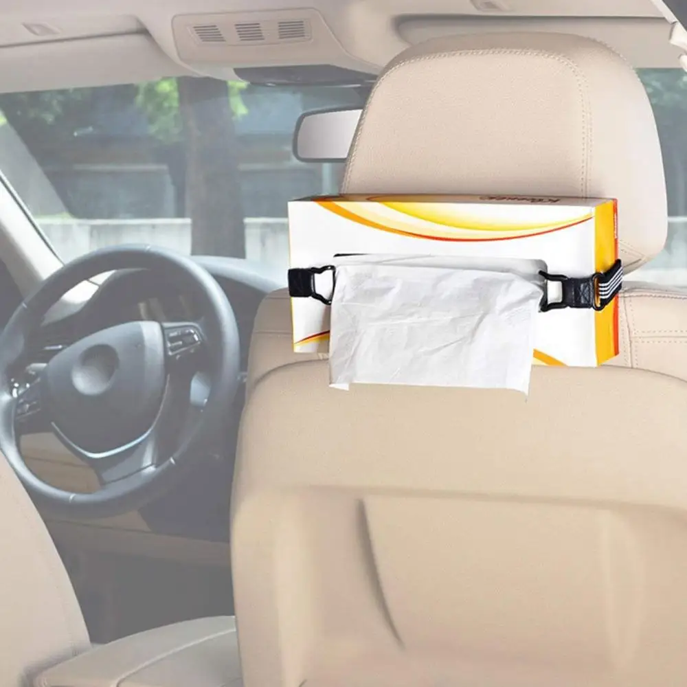 Эластичная коробка Держатель салфеток в машину ремень для козырька спинки