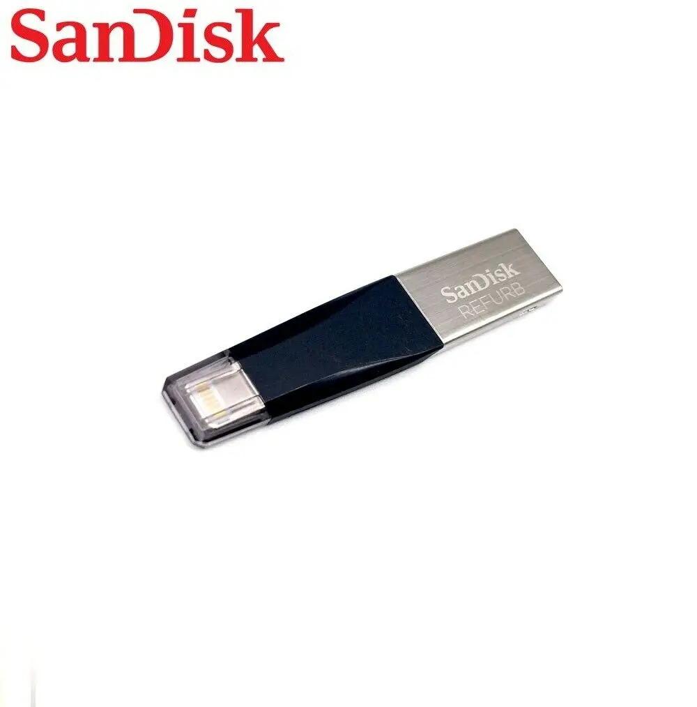 US $27.79 Sandisk IXPAND 128GB USB 30 OTG Flash Drive 128 GB Lightning To Metal Pen Drive 128GB U Disk Memory Stick For IPhone IPad IPod