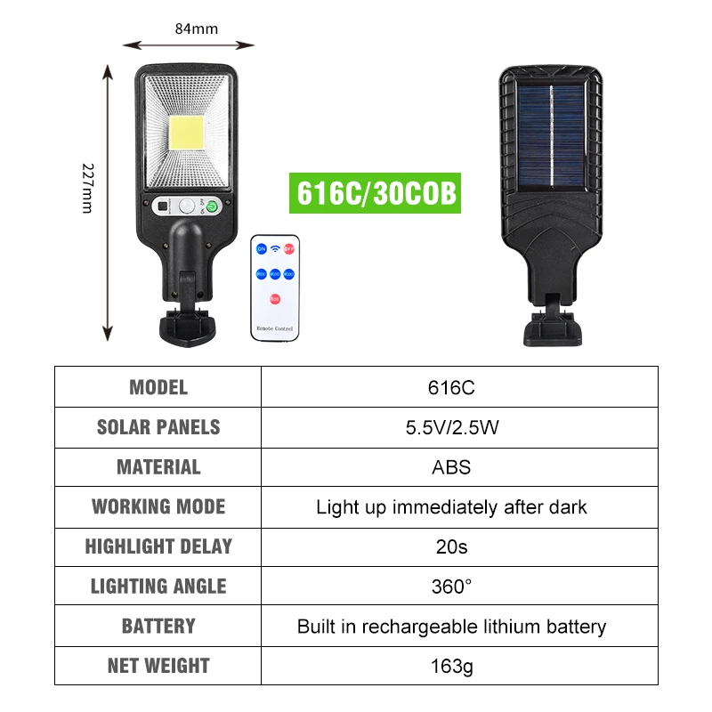 LED Solar Light Outdoor Wall Light COB Waterproof Street Light Spotlight IP65 Home Garden Road Street Lamp Spot Light solar lamp outdoor