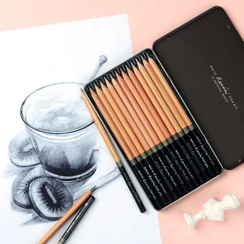 

12PCS Sketch Pencil Drawing Pencil Art Drawing Graphite Pencil 12B 10B 8B 7B 6B 5B 4B 3B 2B 1B 2H HB Pencils for Kids Lapices