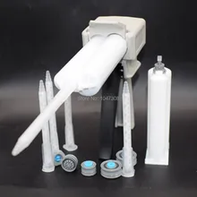 50ml 1:1 2:1 Dispensing Gun Manual Applicator Epoxy Glue Adhesive Dispenser+ 2x 50ml 2:1 Cartridge+ 5x 1:1 Epoxy Mixing Nozzle