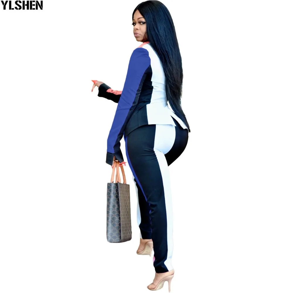 African Women Sets Print Long Sleeve Blazer Jacket Pants Suits Office Lady Elegant 2 Piece Set Business Outfits Africa Clothing 32