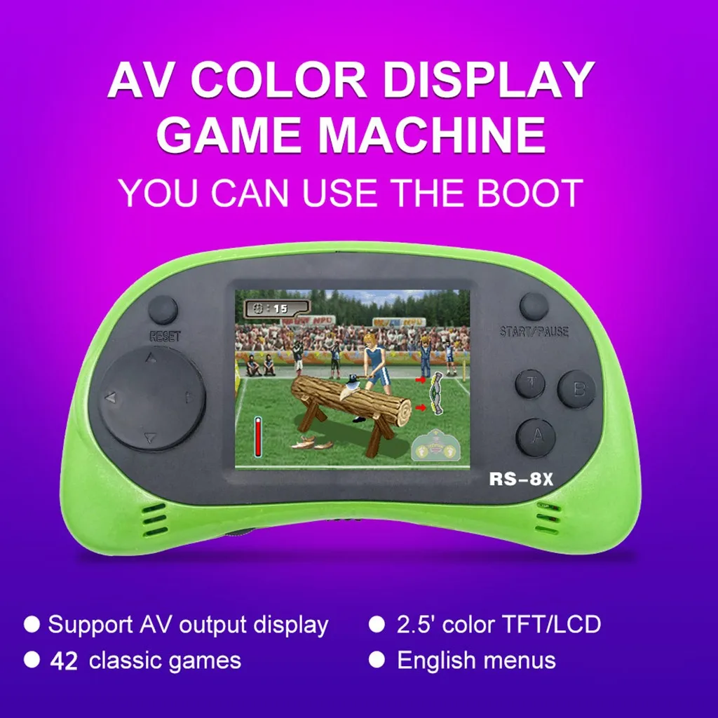 Портативная игровая консоль поддержка подключения телевизора 2,5 дюймов встроенные 42 игры