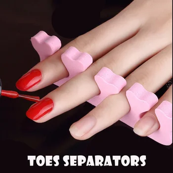 

100Pcs/Set Toe Separators Soft Sponge Toe Spacers Finger Separators for Nail Polish Pedicure Tools Toe Separators