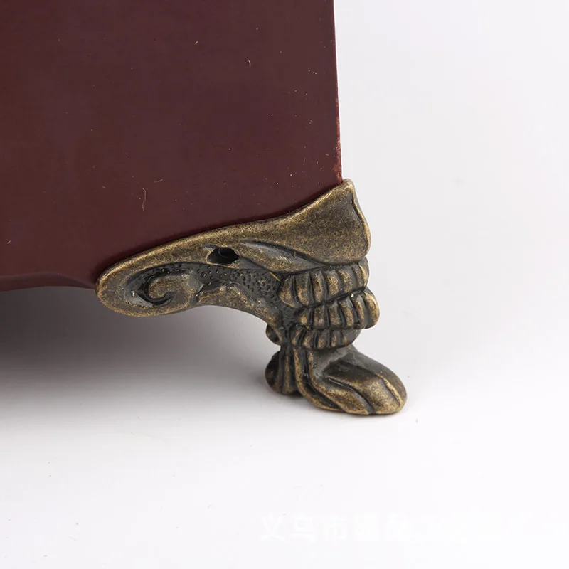 

4pcs Antique Carving Furniture Legs Crafts Wooden Box Feet Four Sides Decorative Protection Box Hairpin Legs Crafts Accessories