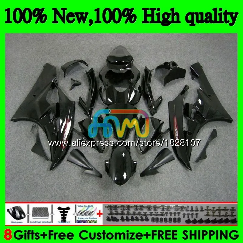 Корпус для YAMAHA глянцевый черный YZF R 6 YZF 600 YZF-600 YZFR6 06 07 53BS. 2 YZF R6 06-07 600CC YZF600 YZF-R6 2006 2007 OEM обтекатели