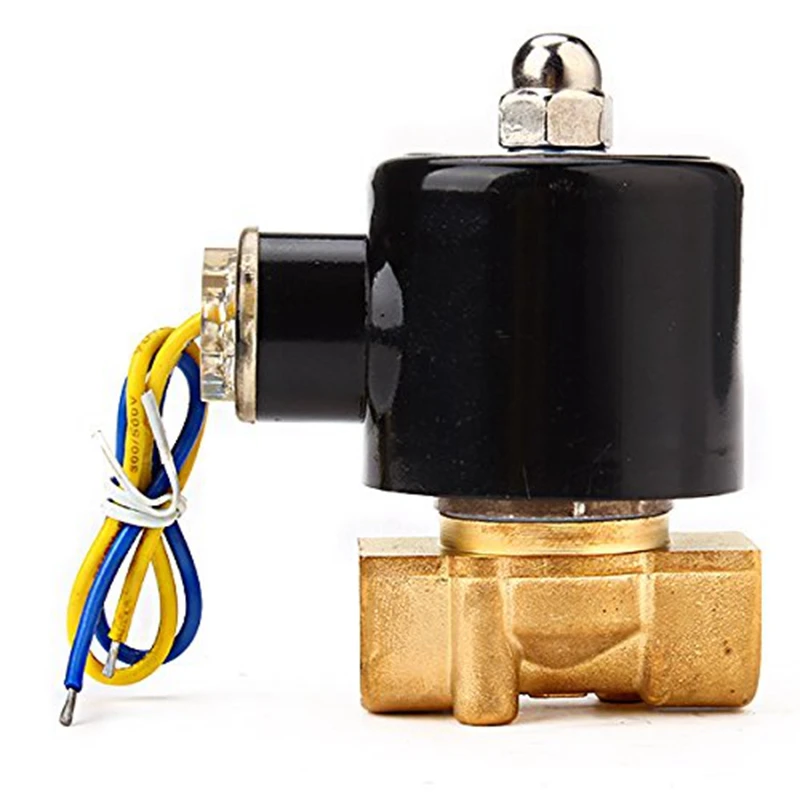 

DC12V 3/8" Electric Solenoid Valve Gas Water Air Black Solid Coil