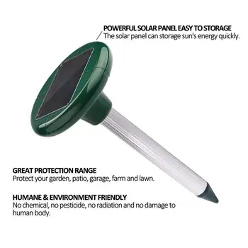 

Snake Outdoor Rodent Rodent Yard Ultrasonic Solar Pest Repeller Powered Insect Mouse Vole Efficient Eco-Friendly Sonic Mole New
