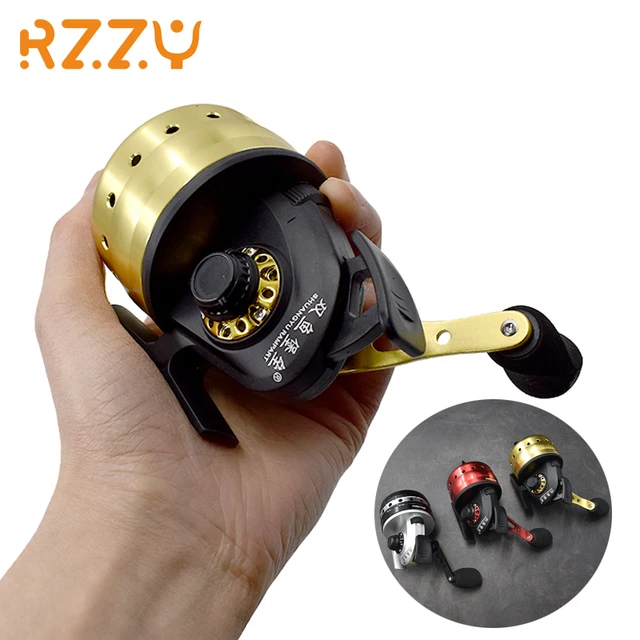 BL25 Fishing Reels Stainless Steel Metal Wheel Closed Fishing Wheel  Spinning Fishing Reel for Slingshot Shooting Fish Use Dart