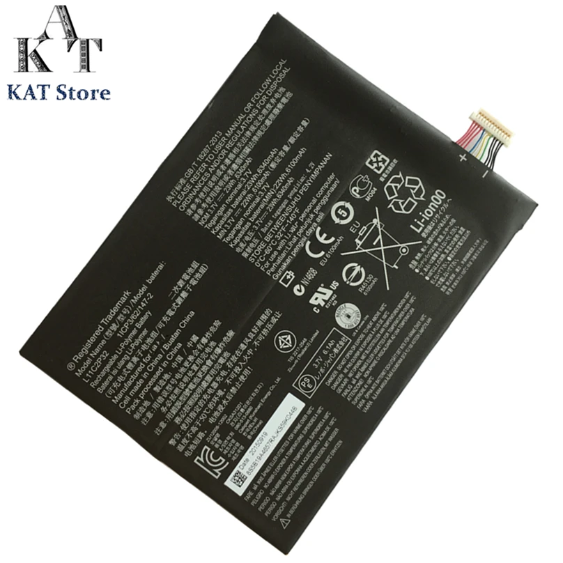 

KAT Tablet Batteries For Lenovo A10-70/80HC IdeaTab S6000-H A7600-F/HV 6340mAh Li-ion Battery L11C2P32 Quality Guarantee +Tools