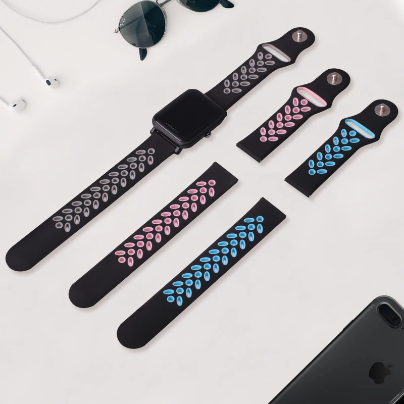 BOORUI Amazfit Bip ремешок для часов 20 мм для Xiaomi Huami Amazfit Bip силиконовый мягкий браслет correa Amazfit Bip Замена