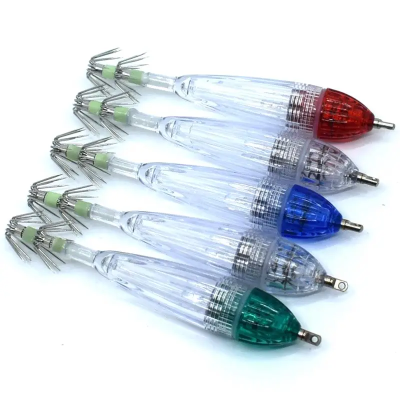 

Electronic squid hook night fishing light led fish lure light with umbrella hook cuttlefish octopus needle fishing gear