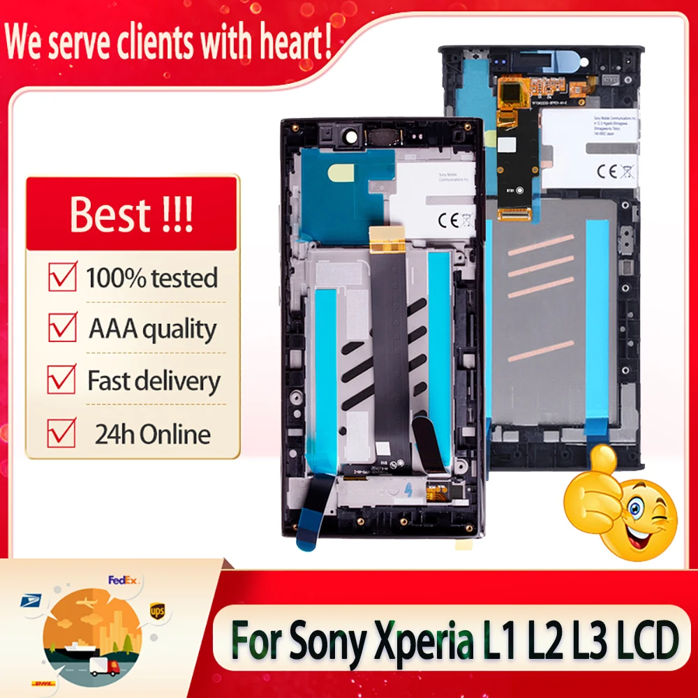 Оригинальный ЖК-дисплей для Sony Xperia L3 L2 L1 сенсорный экран дигитайзер в сборе