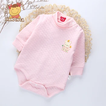 

Turtleneck Winter Baby Boy Bodysuits Solid Bodysuit for Toddlers Long Sleeve Cotton Costume Newborn Twin Baby Clothing