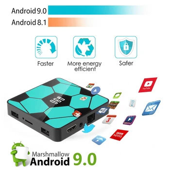 

Q96 Smart TV Box Android 9.0 RK3229 Quad Core UHD 4K Media Player 2GB / 16GB 2.4G WiFi H.265 VP9 HDR10 Voice Remote Controller