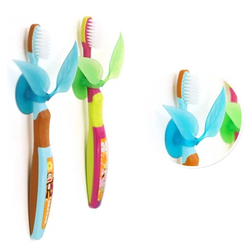 

1PC HOT Multi-Function Suction Cup Type Leaf Rack Toothbrush Holder Debris Rack For Household Bathroom Toothbrush Stand