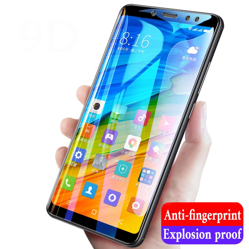 

9H High Quality Full Cover Tempered Glass For Xiaomi Redmi Note 5 Pro Screen Protector For Redmi 5 Plus Protective Glass Film