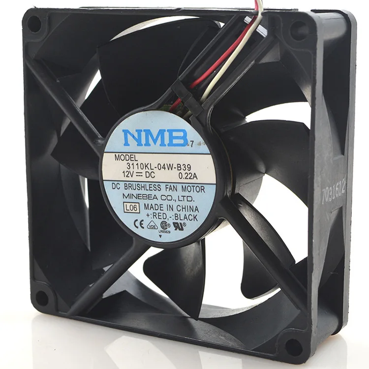 Для NMB 8025 3110KL-04W-B39 12V 0.22A, три вентилятора охлаждения