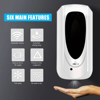 

Bathroom Touchless Hand Disinfection Machine Automatic Sensor Hand Cleaner For Hospital School Wall-mounted Mist Spray Hand