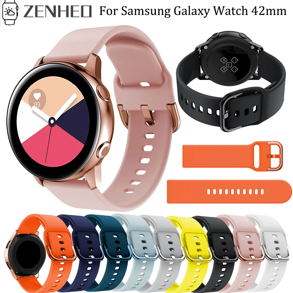 Ремешок силиконовый для Samsung Galaxy Watch Active/Galaxy 42 мм сменный Браслет Huami Amazfit Bip/GTS 20
