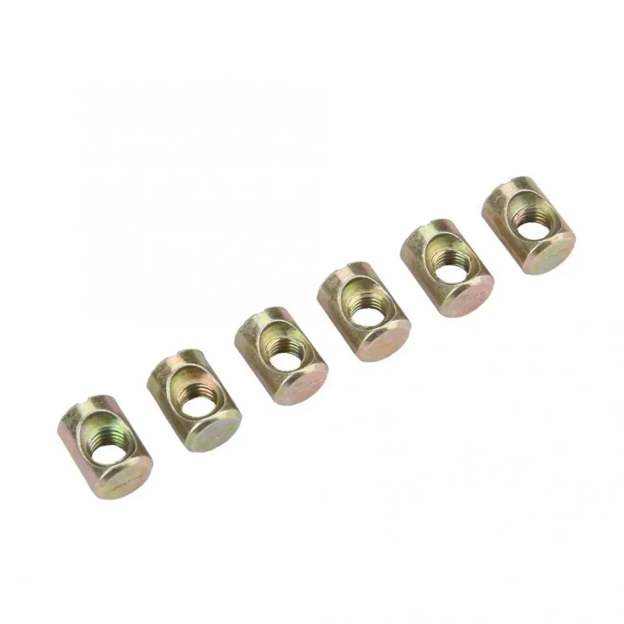 

30pcs Stainless Steel Square Nuts M6 Furniture Barrel Nut Dowel Cabinet Connectors Embedded Nuts Fasteners Nut For Wood