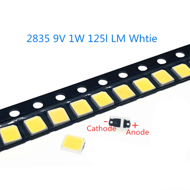 50-1000 шт./лот высокое Яркость 2835 125Lm SMD светодиодный чип 1W9V теплый холодный белый Светодиодный печатная плата поверхностного монтажа