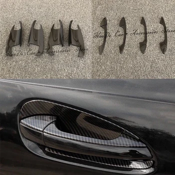 

For Mercedes Benz Class W212 W204 GLA GLK X204 ML GL CLA W117 W176 GLS Carbon Fiber Auto Door Handle Trim Covers Car styling