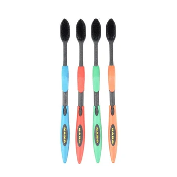 

4pcs Ultra Soft Toothbrush Bamboo Charcoal Toothbrush Compact Head And Slim Design Oral Care for Sensitive Gums