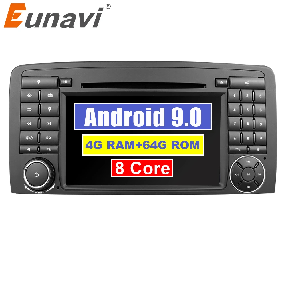 ##BUY Eunavi Octa Core 2 din Android 9.0 Car DVD player GPS Stereo Radio for Mercedes Benz R Class W251 R280 R300 R320 R350 wifi DSP