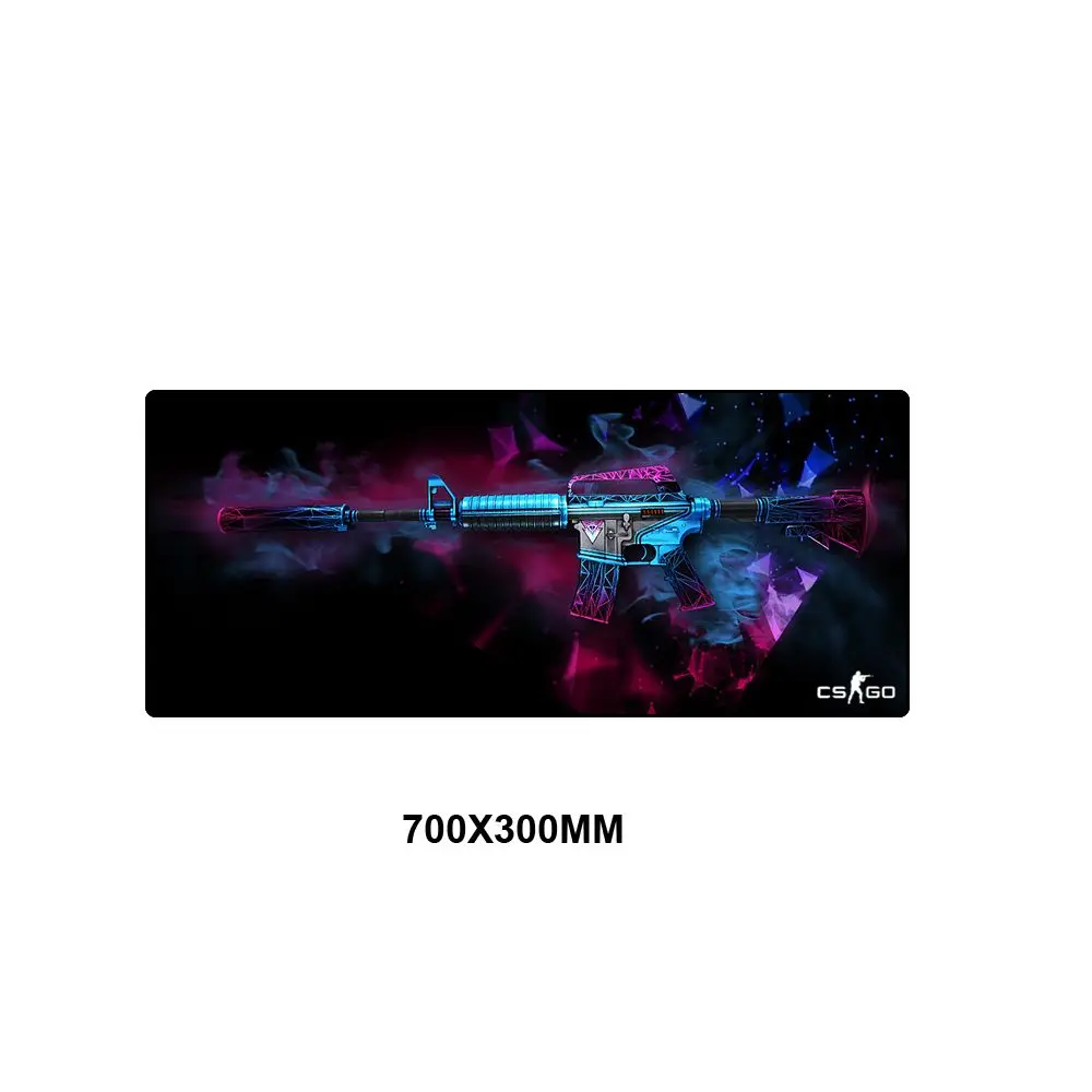 SQ-010 Коврик для мыши CS GO, дизайнерский коврик для мыши, скоростной коврик, резиновая клавиатура, игровая большая, XL, геймер, CSGO, черный, 700x300 мм, для ноутбука, ПК - Цвет: SQ-010