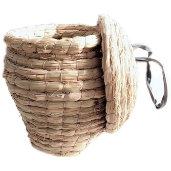 

Comfortable Resting Place for Straw Bird Cage Birds-Shelter in Cold Weather-Predators Can Hide From Birds-Perfect for Finch and