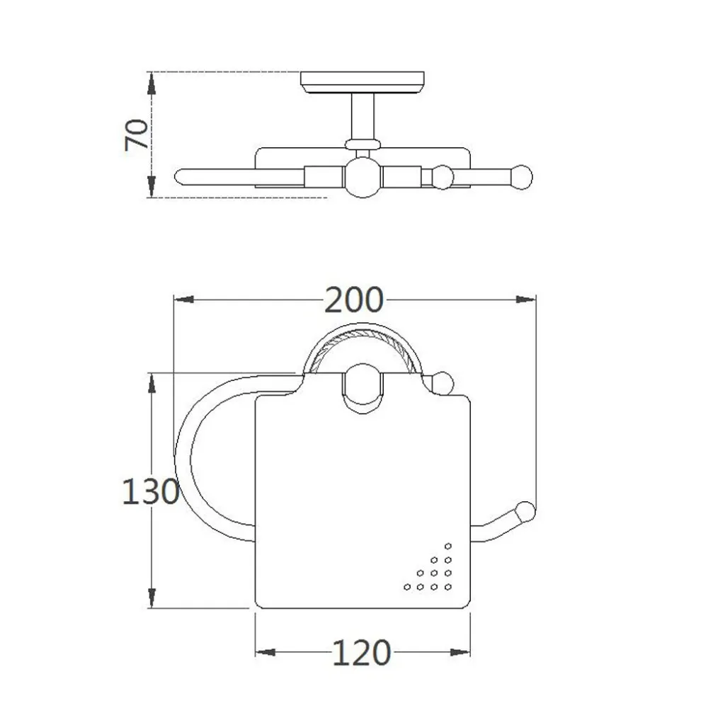 Wall Mounted Brass Black Finish Paper Shelf Toilet Paper Holder Roll Holder Bathroom Accessories Fashion Hardware